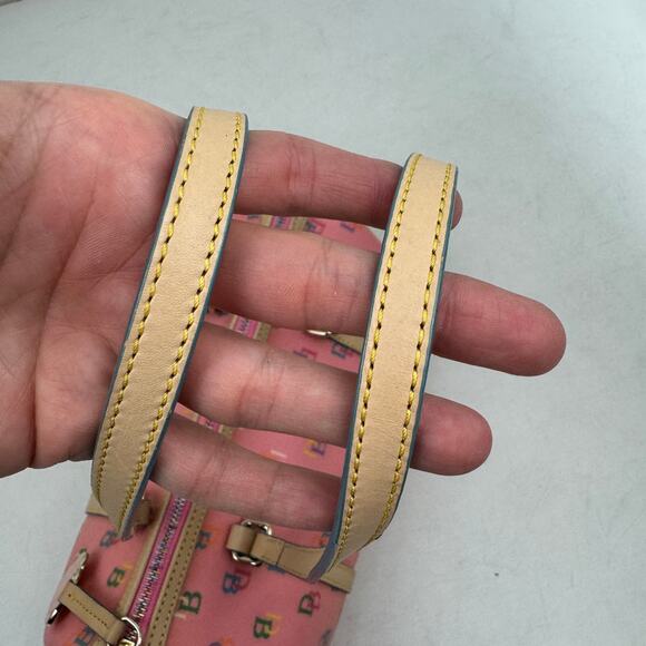 Dooney & Bourke Y2K Rainbow Barrel Bag Monogram Pink LIKE NEW - Picture 5 of 9